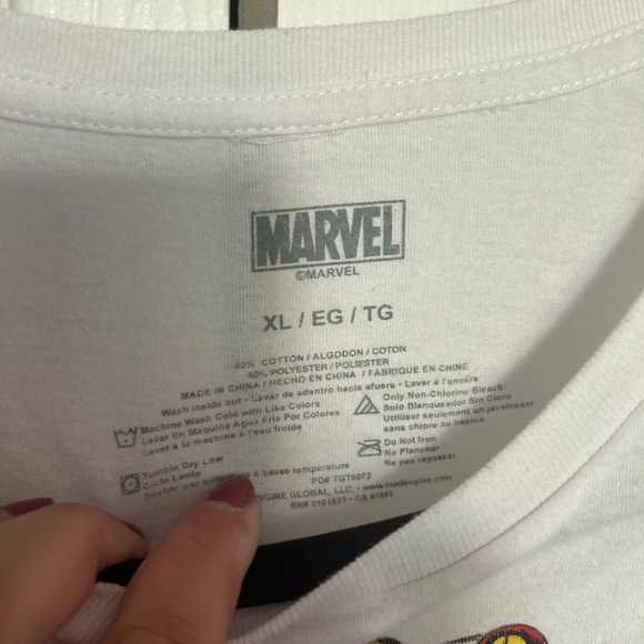 Marvel Shirt - White - NWOT - XL - Picture 3 of 3
